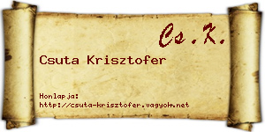 Csuta Krisztofer névjegykártya