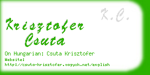 krisztofer csuta business card